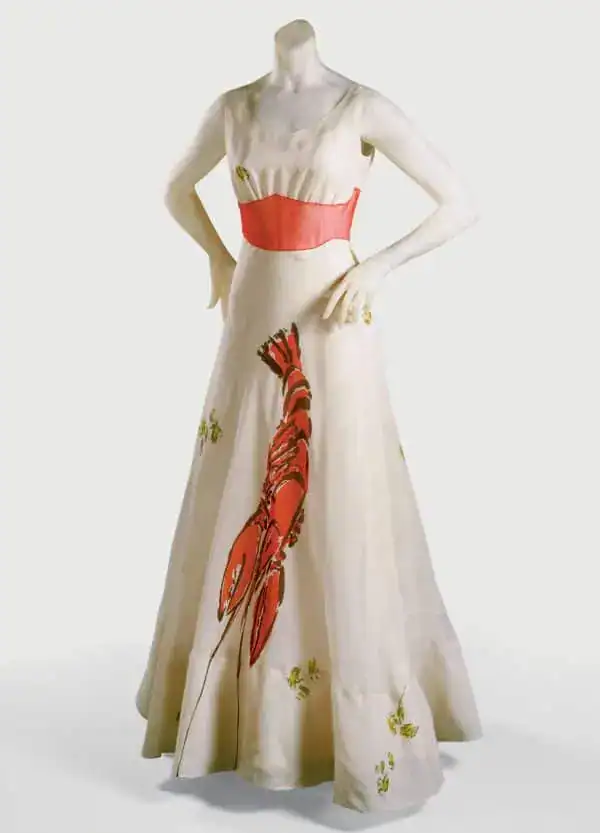 El vestido langosta (Lobster Dinner Dress, 1937) de Elsa Schiaparelli